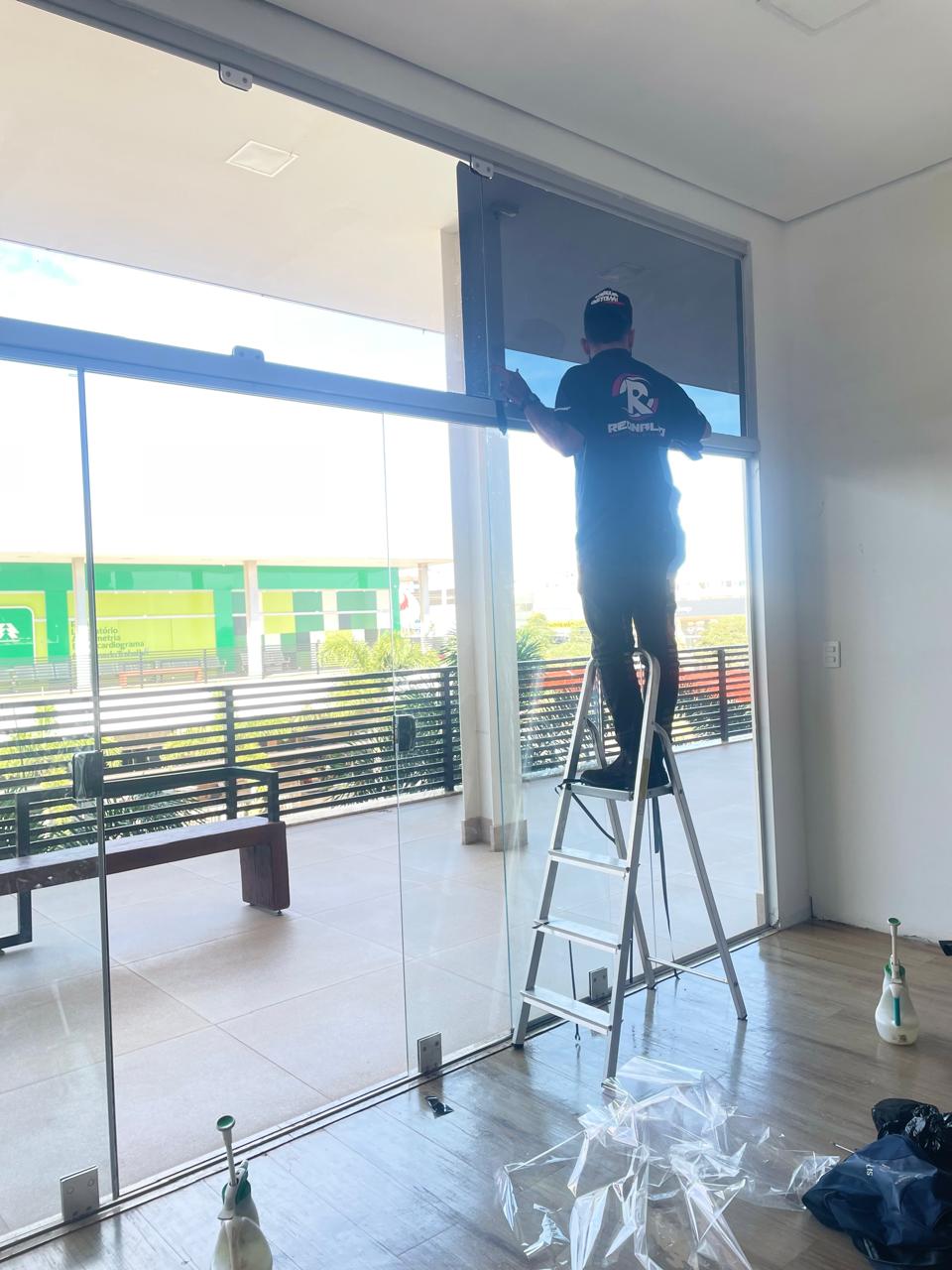 Aplicação residencial em vidro